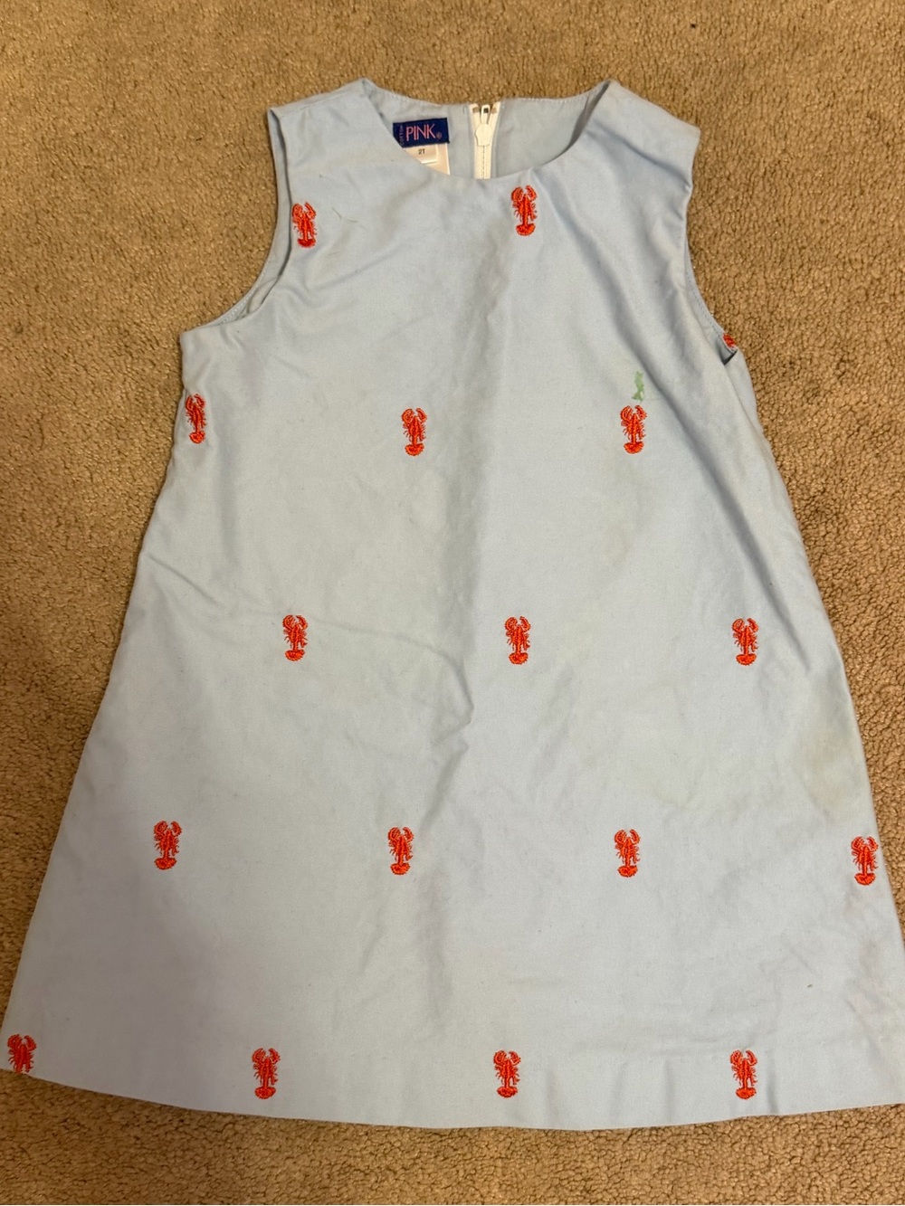 TODDLER LOBSTER LIGHT BLUE DRESS